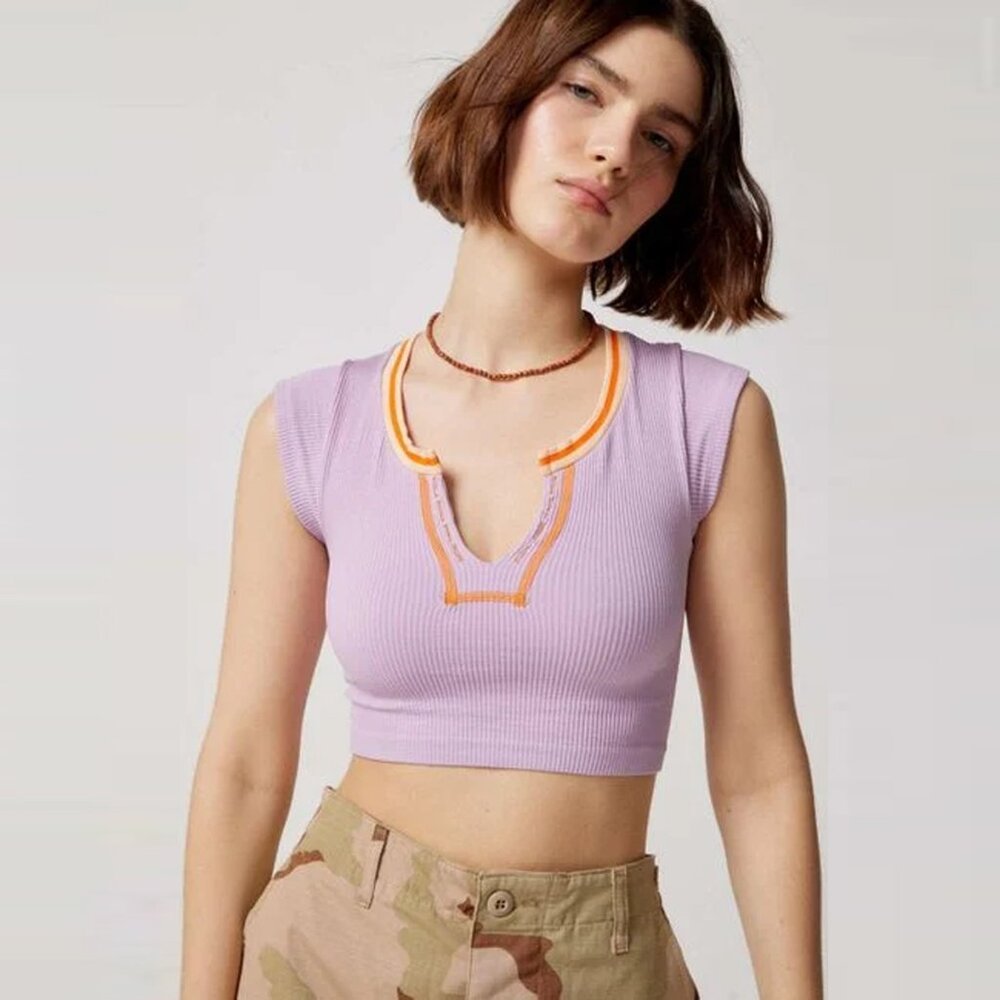 Urban Outfitters Out From Under Go For Gold Seamless Crop Top Bundle size M/L - Picture 7 of 12